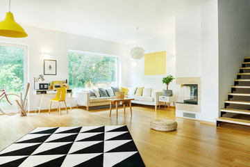 Geometric carpet in open space