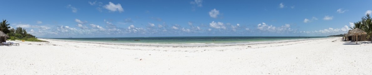 Panoramic view of a carribean beach