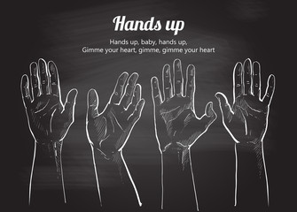 Vector hands up