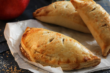 Homemade Apple Hand pies or Turnovers / Thanksgiving Xmas dessert © vm2002