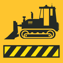 Tractor icon or sign