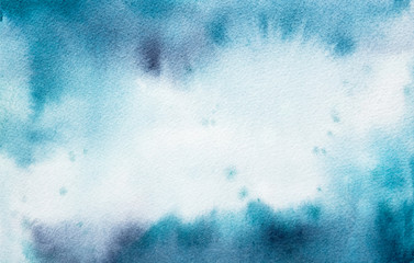 Watercolor winter background. - 181142708