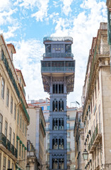 Fototapeta na wymiar Popular Santa Justa Lift at Lisbon.