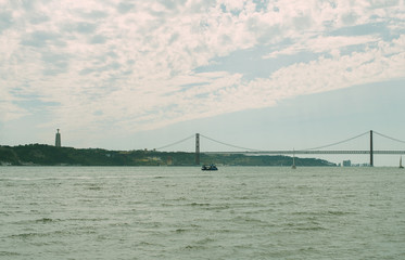 Bridge of 25th april in Lisbon.