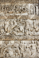 Ancient bas-relief on the Arch of Galerius