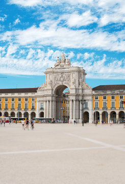 Triumphal Rua Augusta Arch in Lisbon.