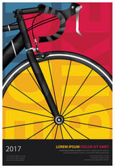 Obraz premium Cycling Poster Vector Illustration