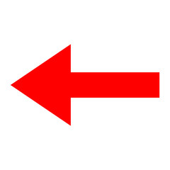 Icon red arrow direction on a white background