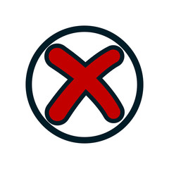 Obraz premium cross red flat design