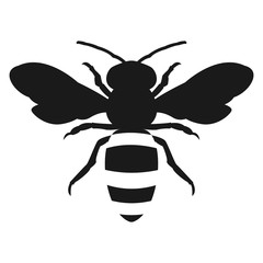 silhouette honey bee icon