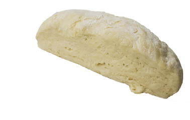 dough with close-up. man is preparing bread dough