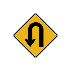 U turn sign