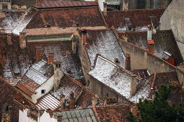 view of the tiled roofs