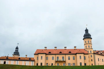 Obraz premium View of medieval castle near Nesvizh town of Belarus Republic