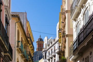 Traditional antique city building in valencia, Spain