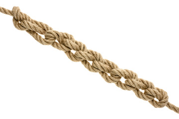 tied rope with knots