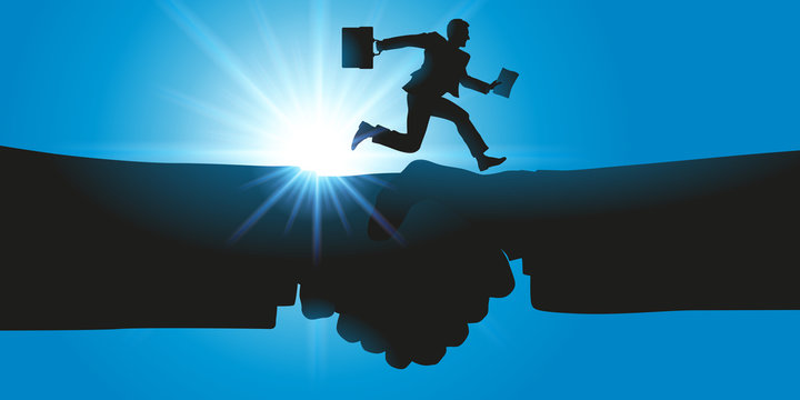 poign&eacute;e de main - accord - partenariat - contrat -entreprise -business - hommes d&rsquo;affaires - succ&egrave;s