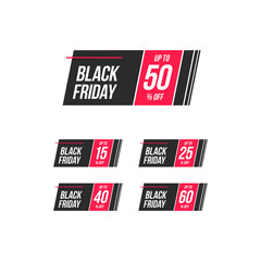 Black Friday % Off Offer Shopping Tags