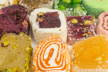 turkish delight - tuerk lokum - assortment of oriental candy