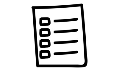 Hand drawn To Do List Icon Isolated on White. Vector illustration.