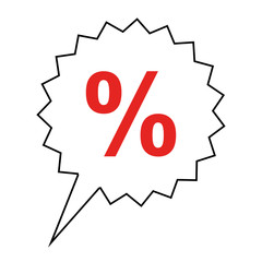 Prozentsymbol - Aktion