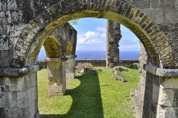 Fototapeta na wymiar Brimstone Hill Fortress, St. Kitts