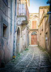 Fototapeta na wymiar Erice street, Sicily, Italy