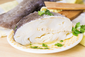 cod dish with parsley