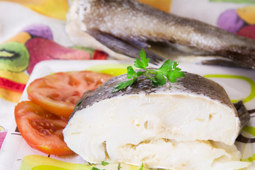 cod dish with tomato