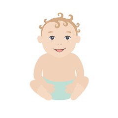 Cute baby Vector illustration