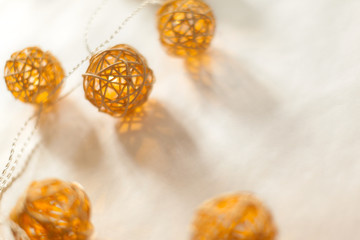 christmas lights isolated on white background