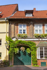 Lüneburg, Altstadt-Impressionen, typisches Lüneburger-Fachwerkhaus