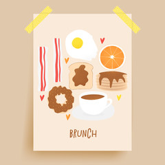 Breakfast vector concept, brunch illustration - 181166142