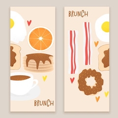 Breakfast vector concept, brunch illustration