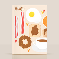Breakfast vector concept, brunch illustration - 181166193