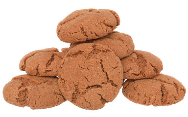 Appetizing chocolate chip cookies isolated