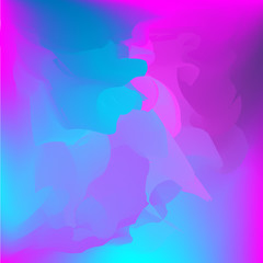 Neon holographic colorful vector background. Abstract soft pastel colors backdrop. In violet, blue and dark blue colors.