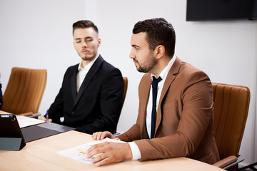 Business partners in the conference room. New projects and creativity