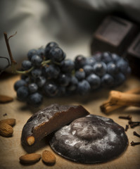 mustard made with grape on wood