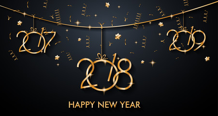 2018 Happy New Year Background for your Seasonal Flyers and Greetings Card