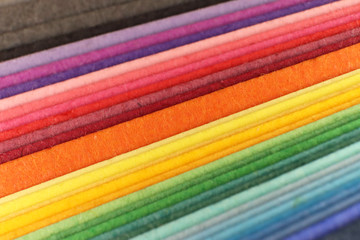 Colored Paper Sheets Pile. Chancery Background.