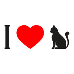 sign i love cat