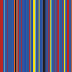 Retro Color Straight Vertical Variable Width Stripes