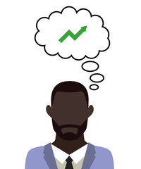 Mann überlegt - Aufstieg