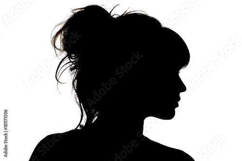 Download "silhouette of beautiful profile of woman face concept ...