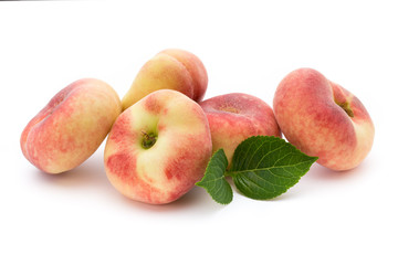 Peach. Fruit with isolated on white background.
