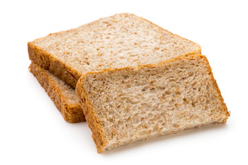 Toast bread isolated on the white background.
