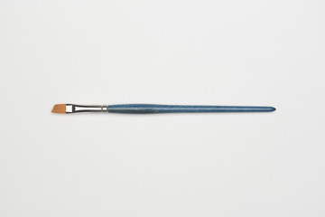 Turquoise brush on white background