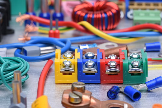 Components and accessories for use in electrical installations