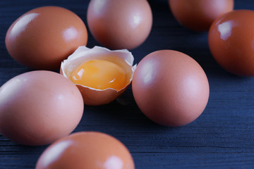chicken eggs on a white background